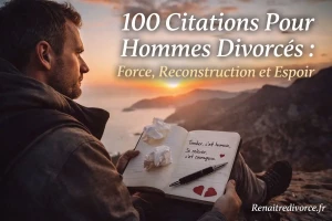 Homme divorcé contemplant l’horizon, symbole de force, reconstruction et espoir après un divorces