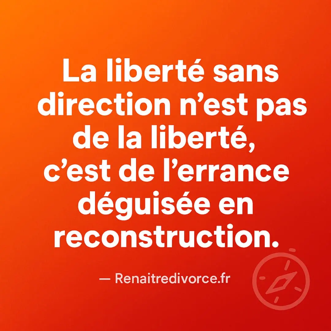 Citation liberté fuite après divorce comportements excessifs reconstruction lucidité homme