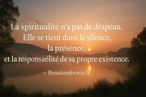 Citation spiritualité silence présence responsabilité reconstruction vie intérieure repères homme