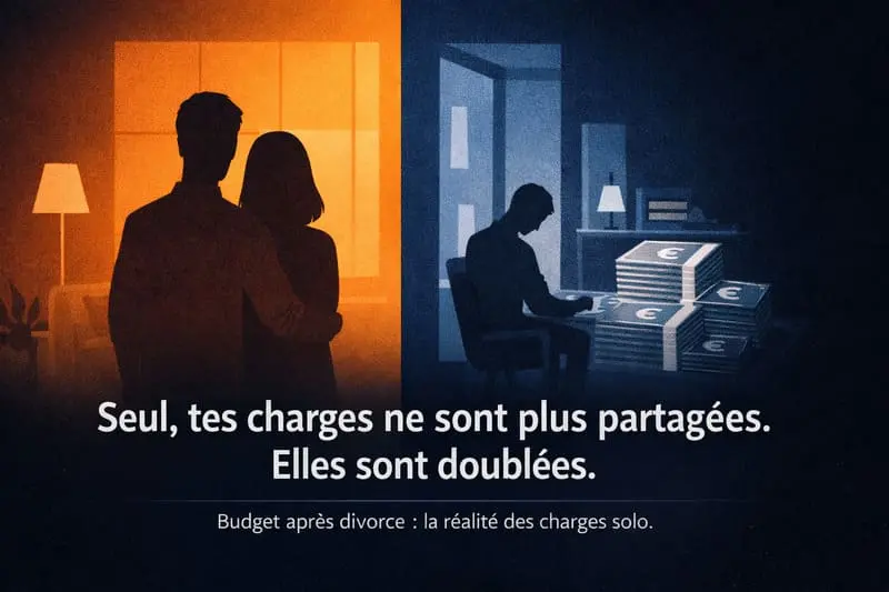 Comparaison budget couple versus budget après divorce homme seul avec charges fixes