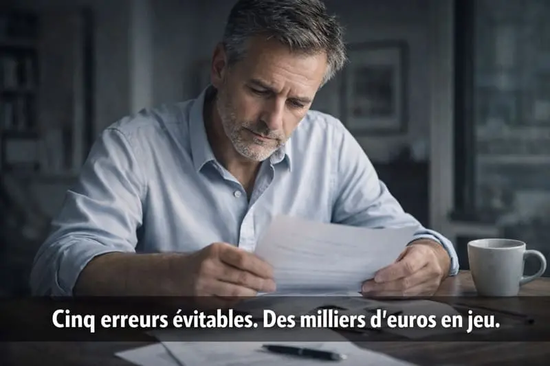 Homme évaluant ses finances avec préoccupation lors de négociations de divorce