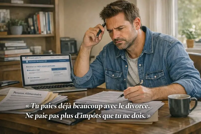 Père divorcé aidant son enfant à faire ses devoirs à la maison