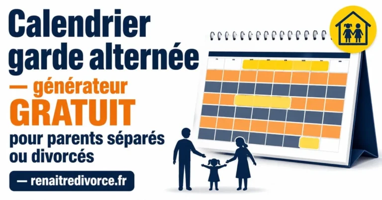 Calendrier garde alternée semaine paire impaire père divorce