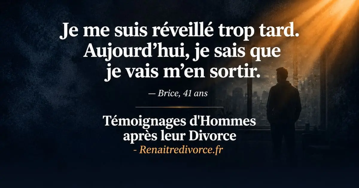 Témoignage d'un homme divorcé racontant son expérience et sa reconstruction après le divorce