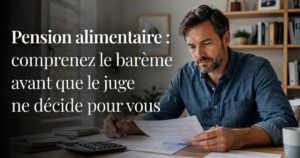 Pension alimentaire père divorcé : barème officiel 2026, calcul et déduction fiscale expliqués