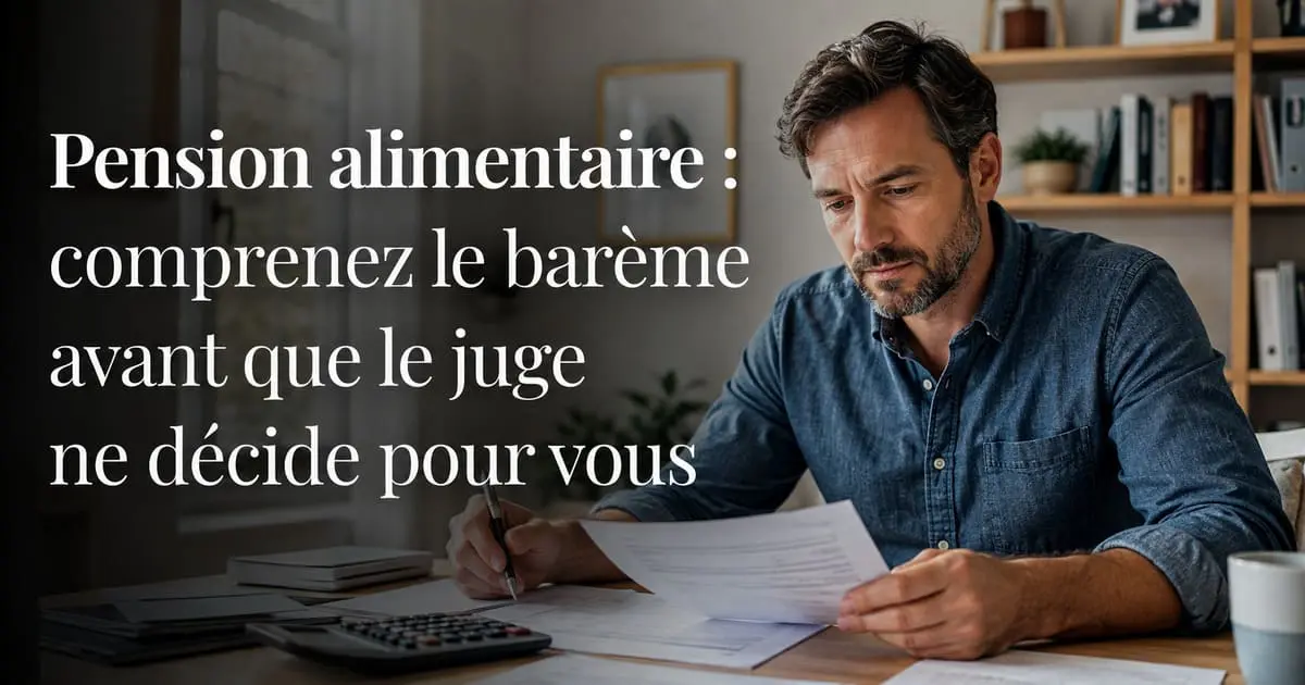 Pension alimentaire père divorcé : barème officiel 2026, calcul et déduction fiscale expliqués
